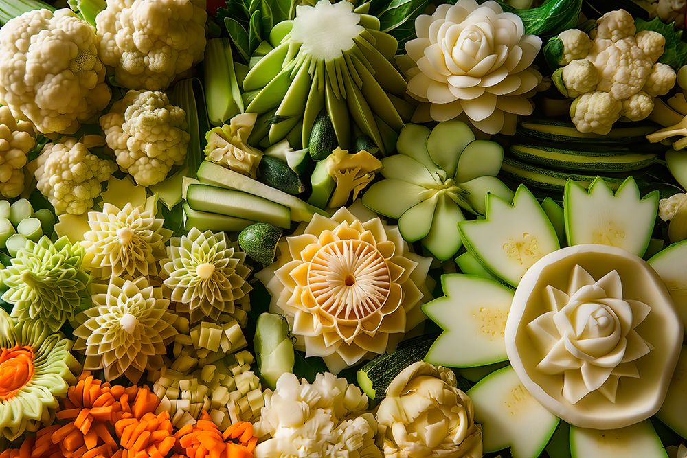 Close-up of vegetable variety. (AI Generated)